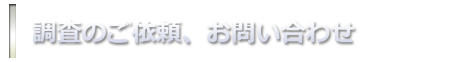 調査のご依頼、お問い合わせ